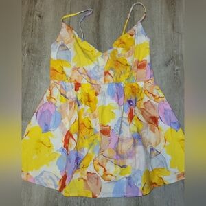 Ingrid & Isabel Floral Babydoll Top NWT